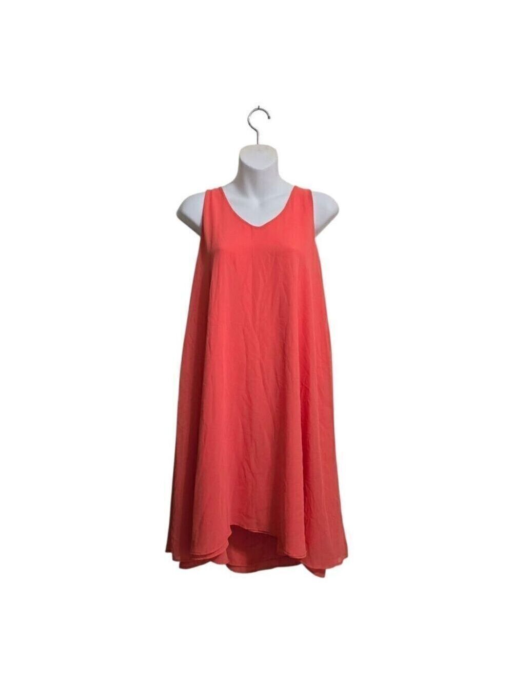 Pietro Brunelli NWT Coral Georgette Chiffon Sleeveless Shift Dress Sz XS